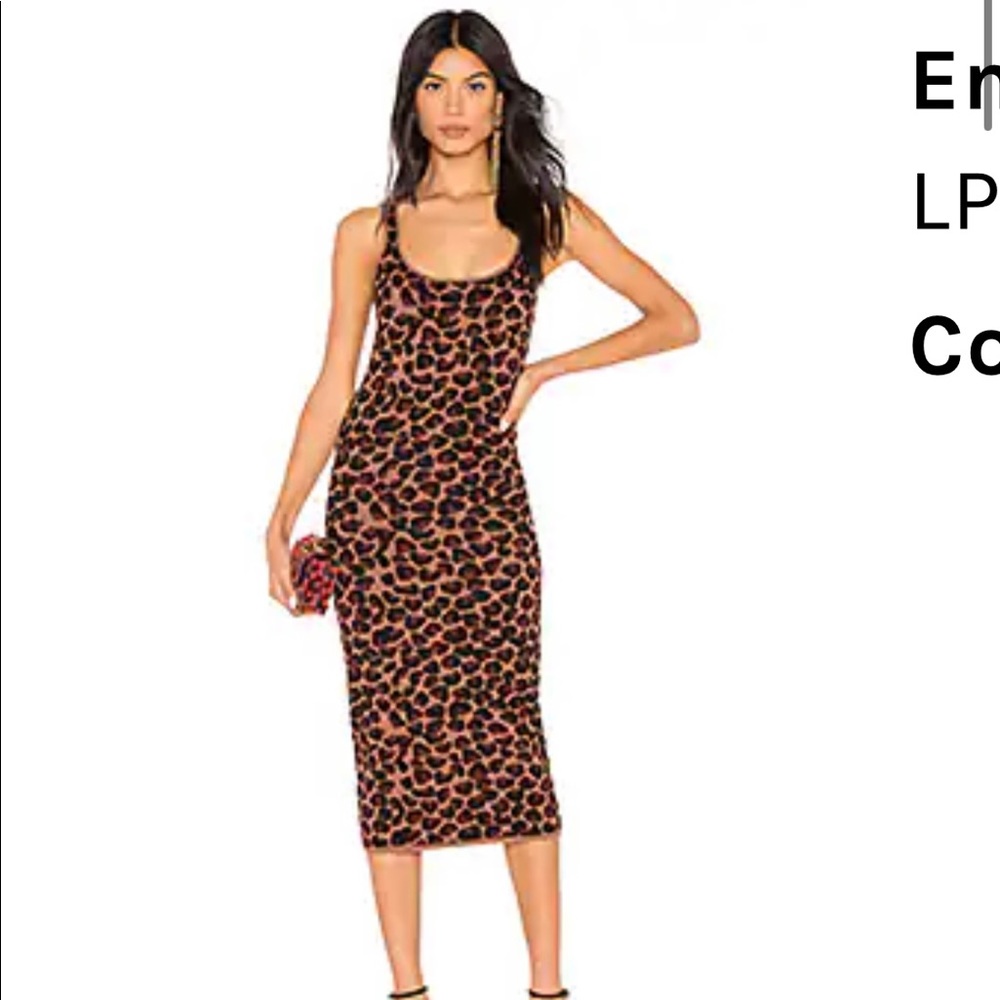 LPA Leopard MIDI Body Con Dress from Revolve
